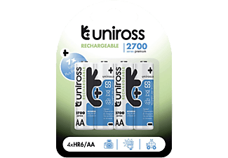UNIROSS hybrio 4xAA ceruza tölthető akkumulátor 2700mAh, 4db/csomag (UN4AA2700)