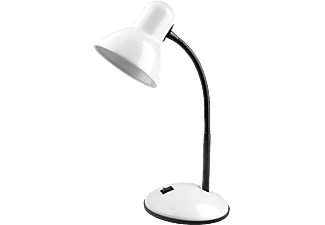 AVIDE Basic asztali lámpa, simple, +LED fényforrás E27 foglalattal, fehér (ABLDLS-W-BULB)