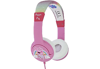 OTL TECHNOLOGIES Peppa Pig Glitter Rainbow, vezetékes fejhallgató mikrofonnal, 3,5mm jack (PP0776)