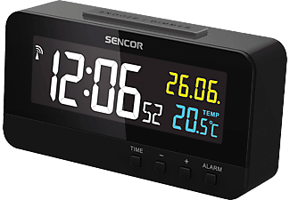 SENCOR Digitális ébresztőóra, hőmérővel, fekete (SDC 4800 B)