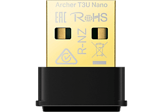 TP-LINK Archer T3U Nano 1300 MBPS Kablosuz Dual Band USB Adaptör Siyah
