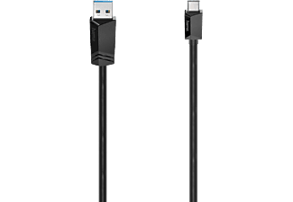 HAMA FIC  Type-C-USB-A adatkábel, USB 3.1, 1,8 méter, fekete (200652)
