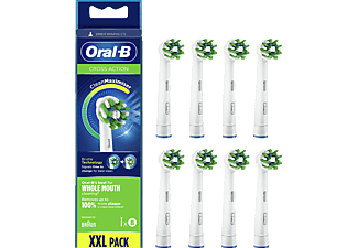 ORAL B EB20 Cross Action 8'li Diş Fırçası Yedek Başlığı Beyaz