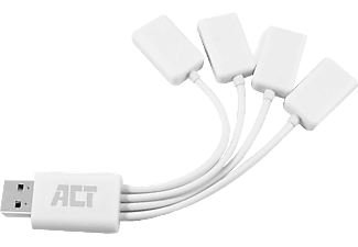 ACT 4 portos USB 2.0 HUB, fehér (AC6210)