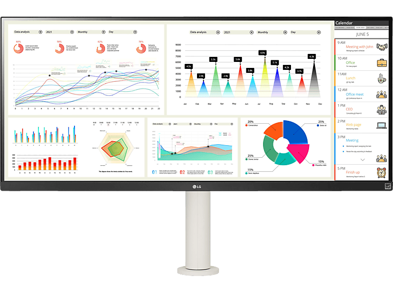 Monitor LG 34WQ68X W Monitor 34 Zoll QHD Monitor 5 Ms Reaktionszeit