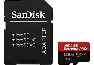 SANDISK Micro SD Extreme Pro kártya 128 GB, 200MB/s C10, V30, UHS-I, U3, A2 (214504)