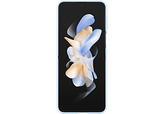 SAMSUNG Galaxy Z Flip 4 Yüzüklü Silikon Telefon Kılıfı Mavi