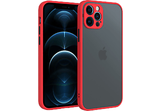 CASE AND PRO iPhone 14 Pro műanyag tok, piros-fekete (MATTIPH1461P-RBK)