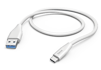 HAMA FIC E3 USB Type-C - USB-A adatkábel, 1,5 méter, fehér (201596)