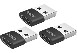 HAMA FIC E3 USB-A dugó - USB Type-C aljzat, 3 darab (201532)