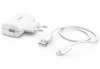 HAMA FIC E3 Hálózati töltő USB-A, 2,4A, 12W, USB-Lightning kábel, fehér (201619)