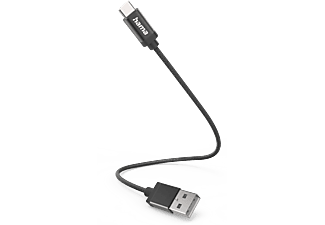 HAMA FIC E3 USB Type-C - USB-A adatkábel, 0,2 méter, fekete (201600)