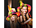 FAMILY HALLOWEEN Halloween-i színes boszorkány kalap, LED világítás, 38 cm (58151)