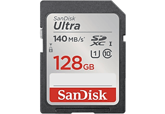 SANDISK SDXC Ultra memóriakártya, 128 GB, 140MB/s, UHS-I, Class 10 (215416)