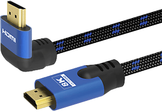 SAVIO HDMI v2.1 összekötő kábel, 90 fokos,  8K, 1,8 méter (CL-147)