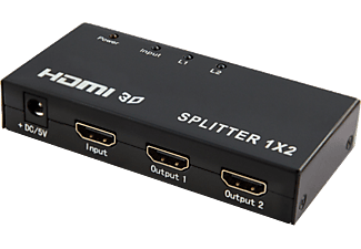 SAVIO HDMI v1.4 elosztó, 1x bemenet, 2x kimenet, fém ház (CL-42)