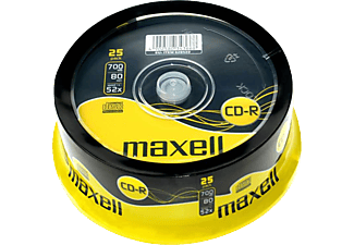 MAXELL CD-R80 írható CD lemez, 25 db, hengeres, 700MB (628522)