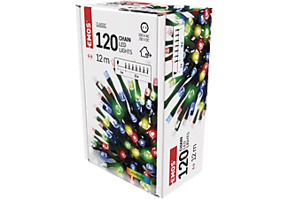EMOS kültéri és beltéri, LED fényfüzér, 12 méter, 120 LED, többszínű (D4AM03) ()