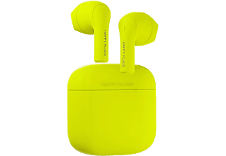 HAPPY PLUGS JOY TWS vezetéknélküli fülhallgató mikrofonnal, neon sárga (215318)