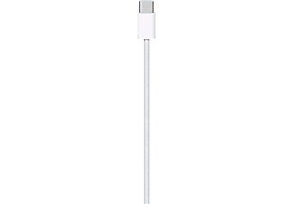 APPLE USB Type-C töltő kábel, szőtt borítás, fehér,  1 méter (MQKJ3ZM/A)