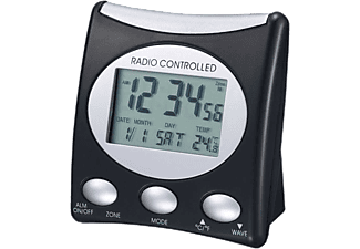 TECHNOLINE rádióvezérlésű, digitális ébresztő óra, hőmérséklet kijelzővel, fekete, (WT221)