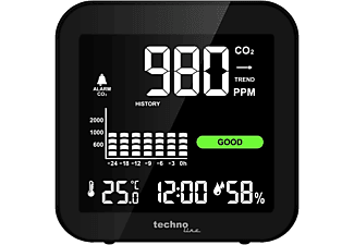 TECHNOLINE digitális CO2 érzékelő, fekete (WL1025)
