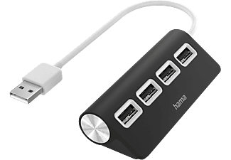 HAMA FIC USB 2.0 HUB, 1:4 BUSPOWER, fekete (200119)