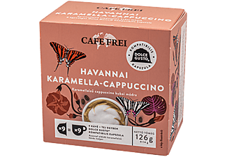 CAFE FREI Havannai Tej-Caramel Cappuccino, Dolce Gusto kompatibilis kávékapszula, 9db