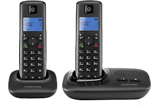 MOTOROLA T412 üzenetrögzítős DUO Fekete dect telefon