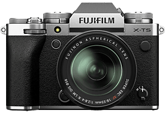 FUJIFILM X-T5 váz + XF 18-55 mm f2.8-4 R LM OIS Digitális tükörnélküli fényképezőgép szett, ezüst