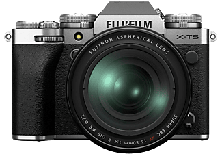 FUJIFILM X-T5 váz + XF 16-80 mm f4 R OIS WR Digitális tükörnélküli fényképezőgép szett, ezüst