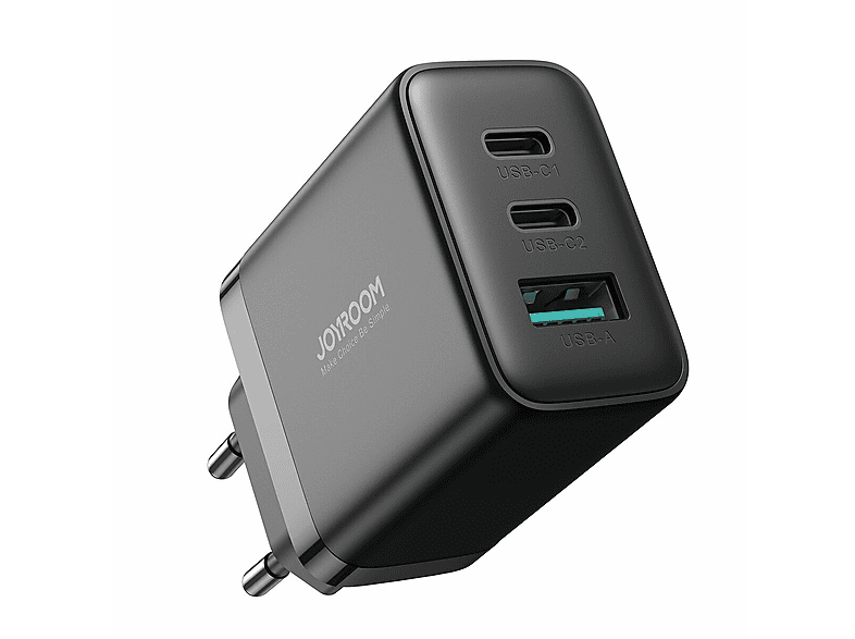 JOYROOM JR TCF10 2x USB C USB A 32W Ladegerät Universal Schwarz SATURN