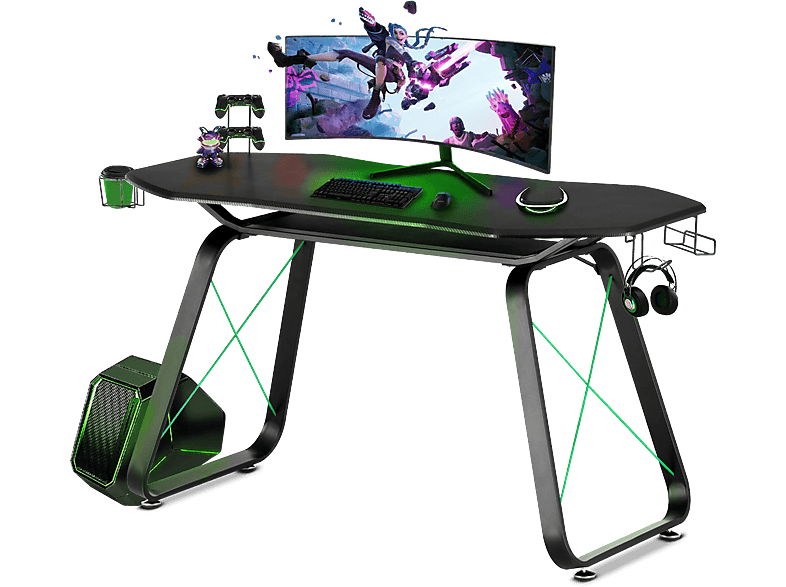 Mesa De Escritorio Gaming GAMEPLAY DESK MC HAUS Madera Verde