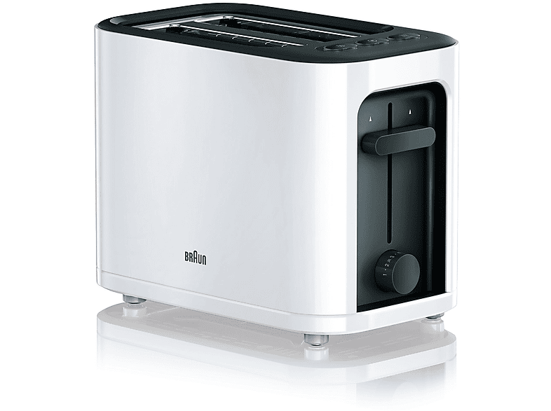 BRAUN HT 3010 WH PUREASE SERIE Toaster Weiß 1000 Watt Schlitze 2