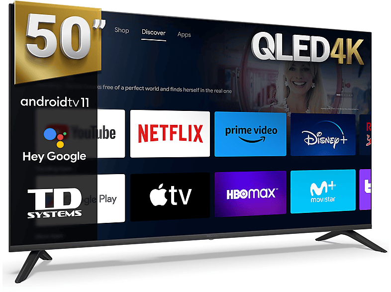 Tv Qled Td Systems Prime C Glq Hey Google Uhd K Arm Cortex