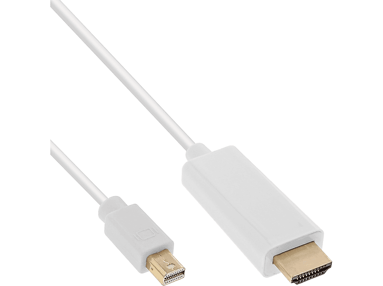 INLINE InLine Mini DisplayPort zu HDMI Konverter Kabel weiß 2m 4K2K