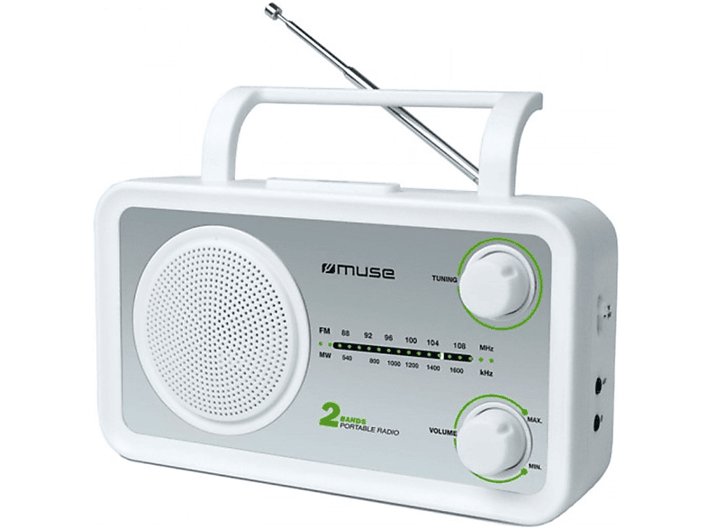 Radio Despertador Muse M Sw Blanco Plata Radio Anal Gica Fm Am Con