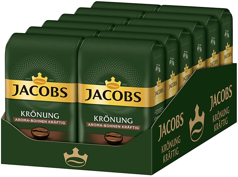 JACOBS Krönung Aroma Bohne kräftig 12 x 500 g ganze geröstete