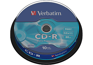 VERBATIM CD-R lemez 700 MB 52x, 10db hengeren, DataLife