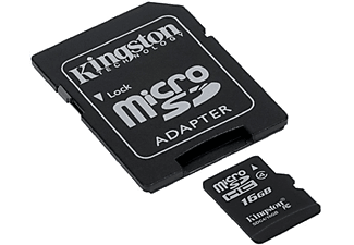 KINGSTON 16GB Micro SDHC CLASS 4 Adaptörlü Hafıza Kartı SDC4/16GB