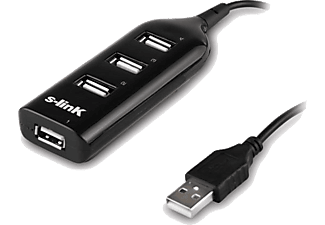 S-LINK SL-490 4 Port USB 2.0 Hub Siyah