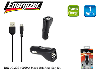 ENERGIZER DC2UCMC2 3 lü Şarj Aleti Çakmak Usb 1000MA Micro Usb Araç Şarj Kiti