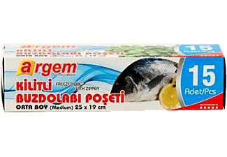 ARGEM 5005 15'li Orta Boy Kilitli Buzdolabı Poşeti