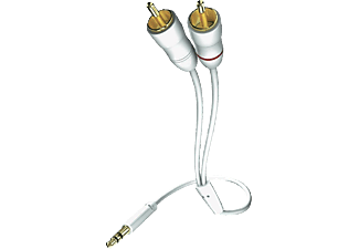 INAKUSTIK Star MP3 Audio 3.5 Jack-RCA kábel, 5,0 m, fehér (00310005)