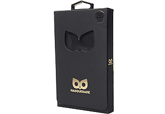 MASQUERADE Note 4 Cüzdanlı Koruyucu Deri Kılıf Siyah