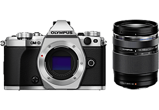 OLYMPUS OM-D E-M5II ezüst + EZ-M1415 II fekete Kit