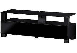 SONOROUS TR 2130-B BLK Siyah Parlak Ahşap Siyah Cam TV Sehpası