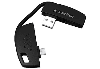 AVANTREE Anahtarlıklı Micro USB Şarj ve Data Kablosu Siyah