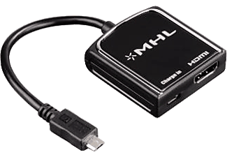 HAMA 54510 Adaptör MHL Micro USB Fiş HDMI Soket Siyah Outlet