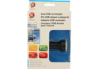 ALL RIDE Töltő dupla USB szivargyújtó csatlakozóval, 12/24V, 5V max. 2100mA